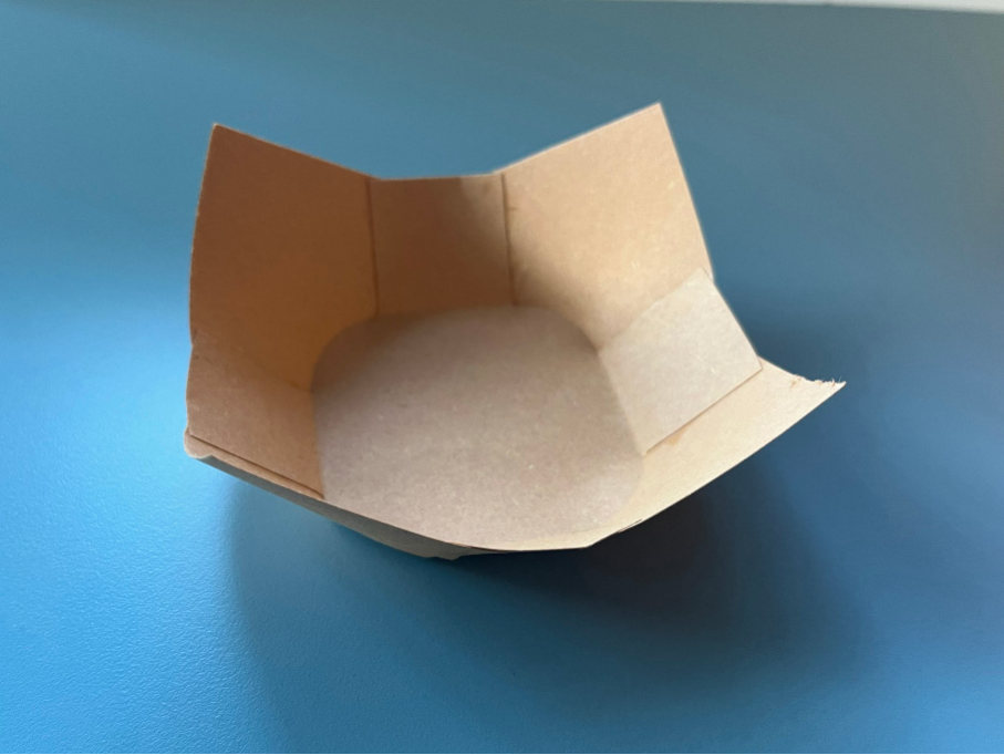 Folded paper packaging experiment 1