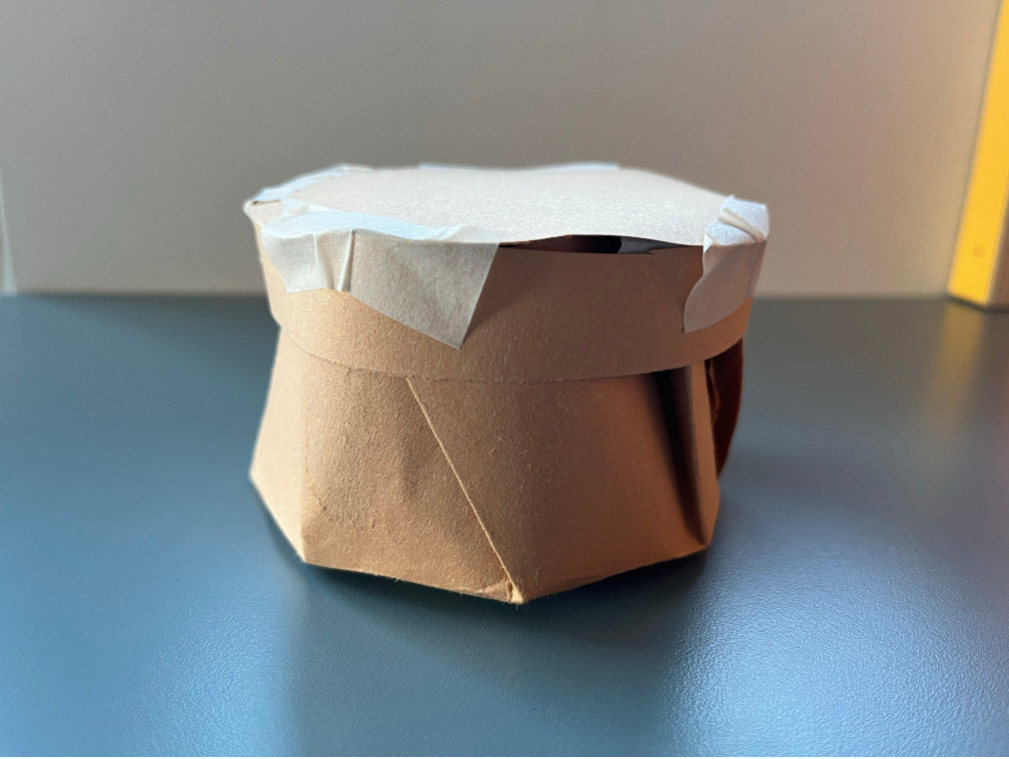 Folded paper packaging experiment 6