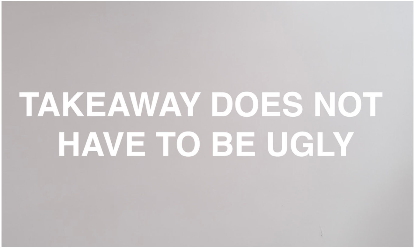 Title card: takeaway does not have to be ugly