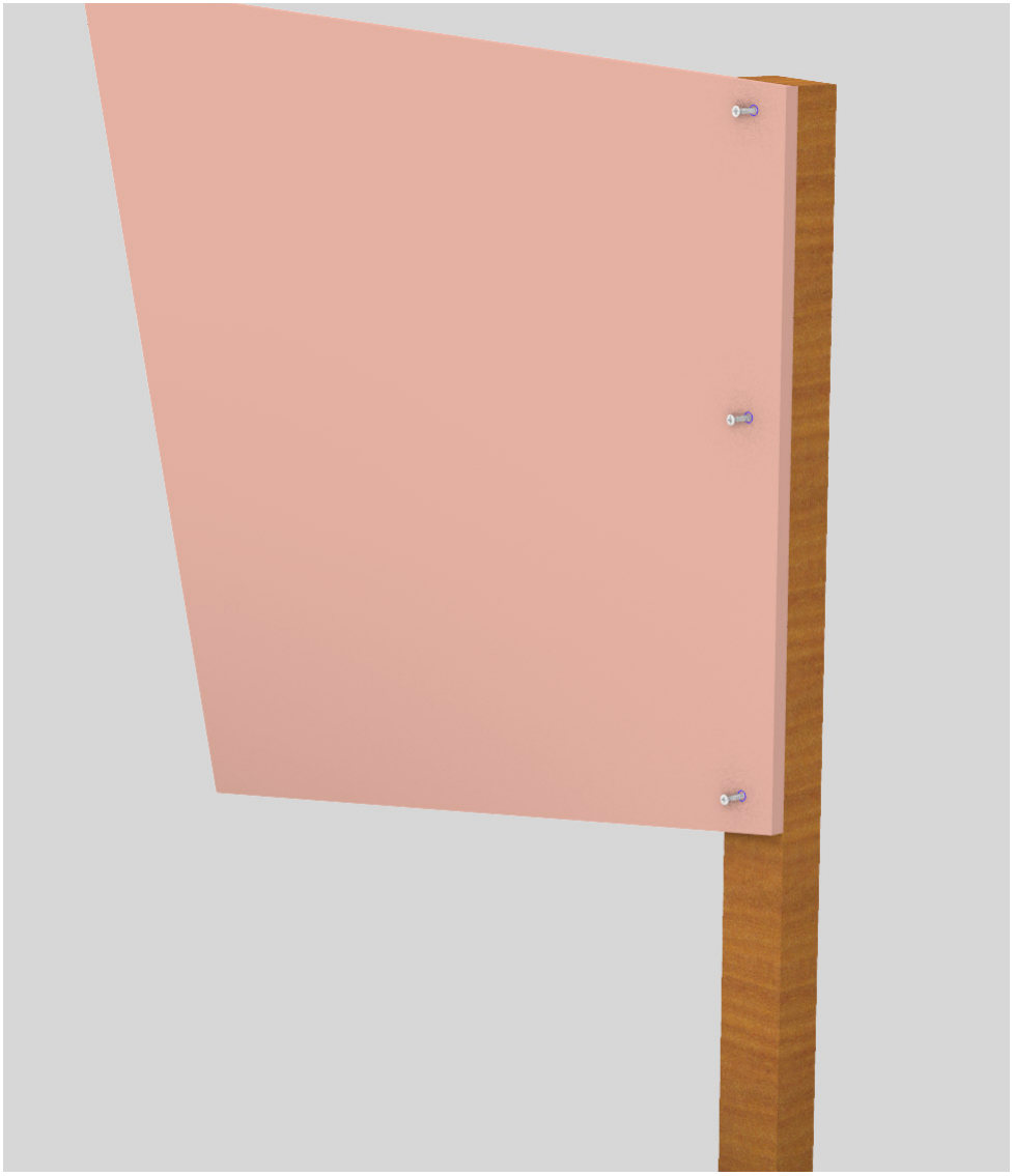 Assembly step 1: 2 sides × (3 × 20 mm)