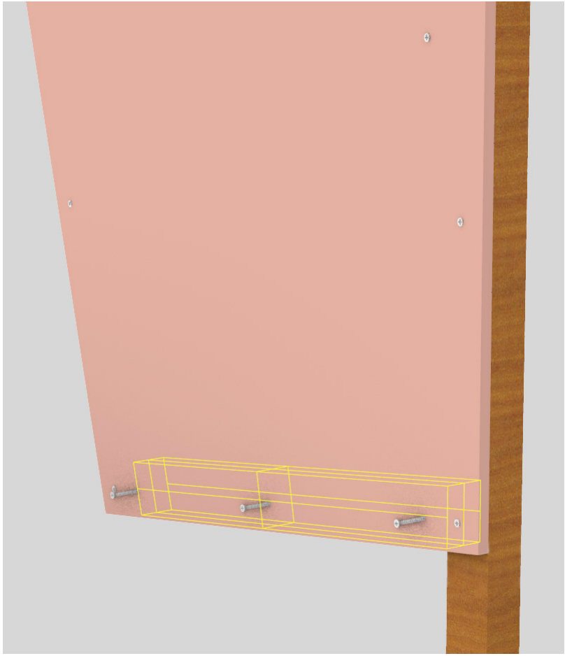 Assembly step 2: 2 sides × (3 × 20 mm)