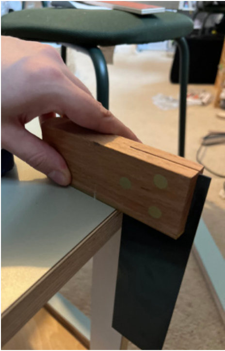 Checking a joint against a leg
