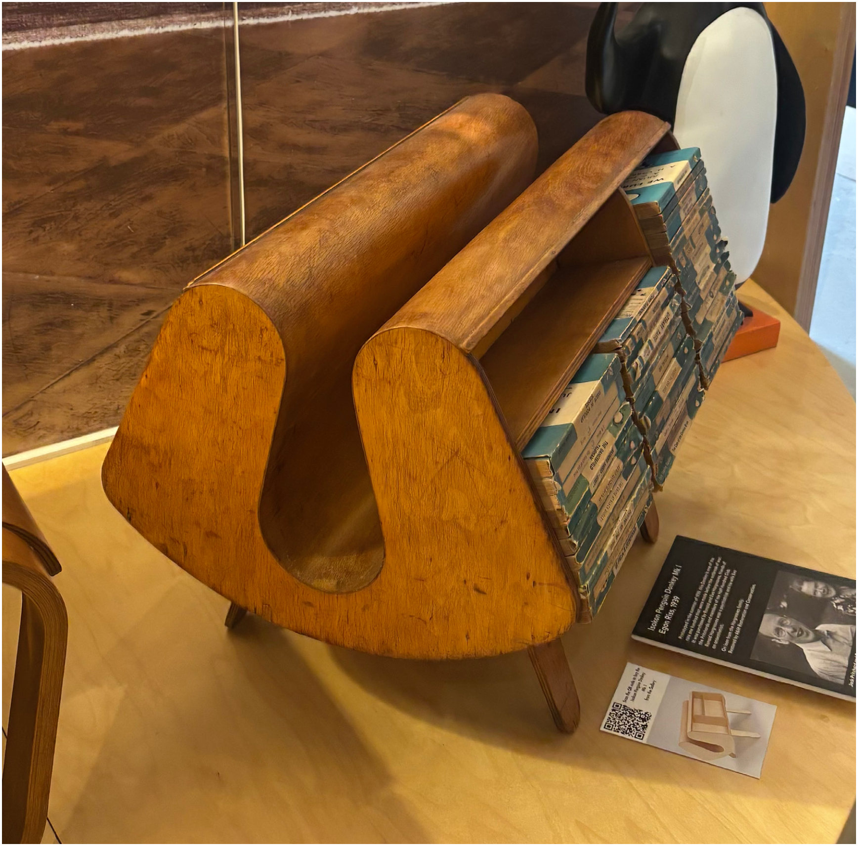 The Isokon Donkey bookcase holding books