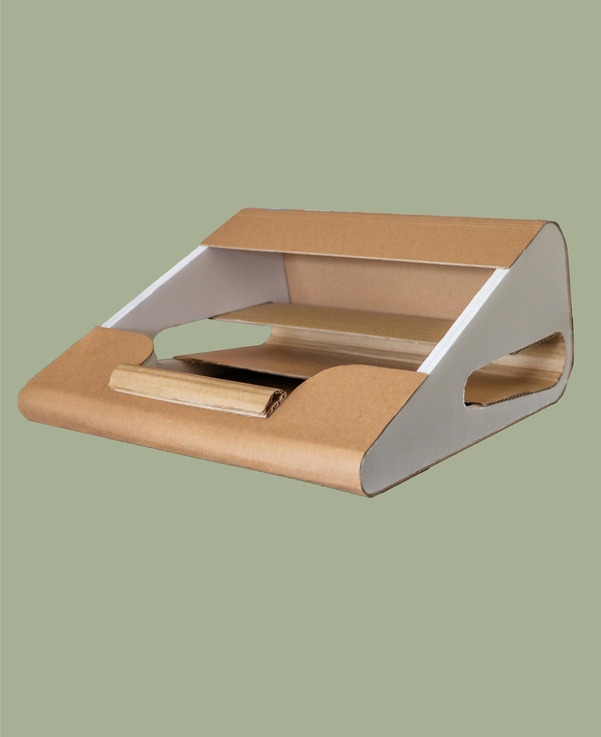 The most resolved card prototype with handle cut-out