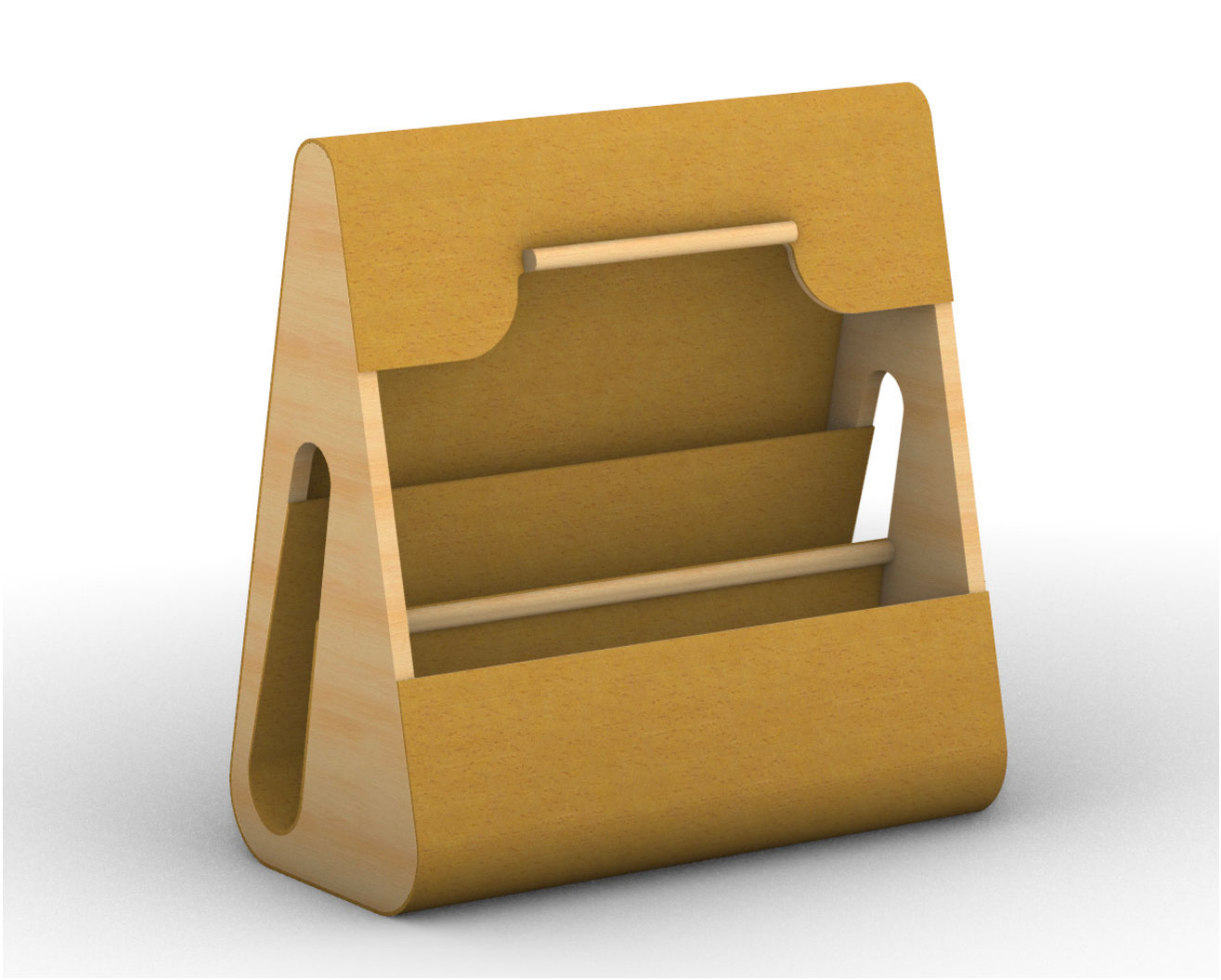 Render of The Port in its upright storage orientation